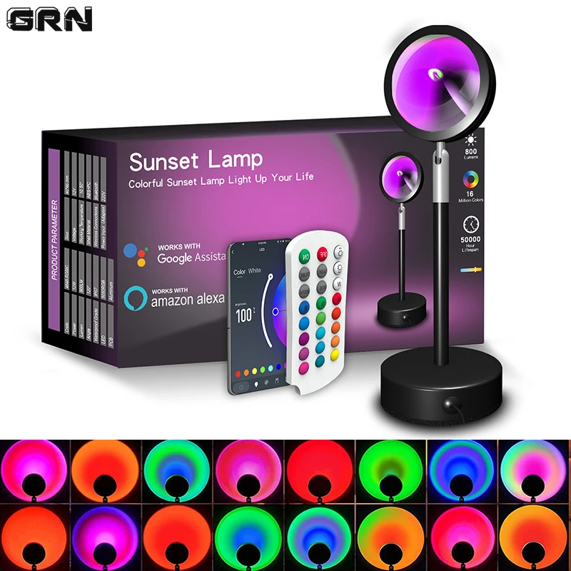 Touch Dimmer Lamp - Smart LED Sunset Lamp Colorful change