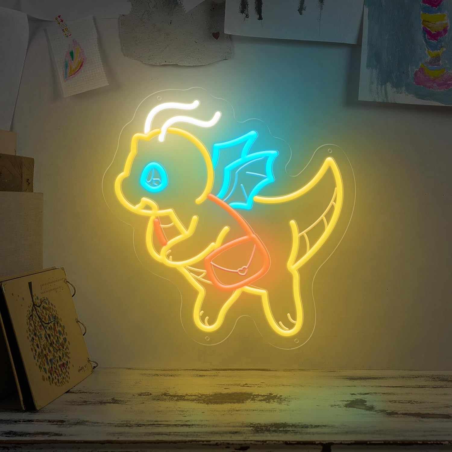 Outdoor Lighting Decor Ideas - USB dimmerabile simpatico dinosauro luce al