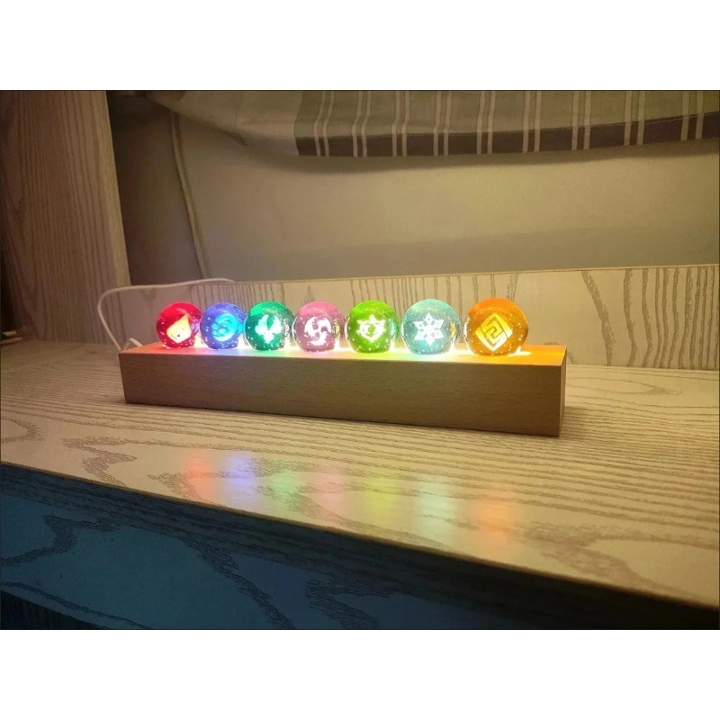 Elements Lighting Decor - Lampada Notturna a Sfera di Cristallo