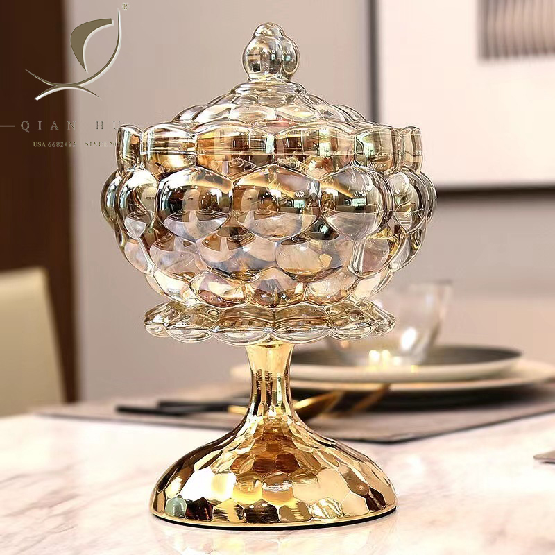 Home Decor Lighting Wholesale - Barattolo di caramelle in vetro metallico