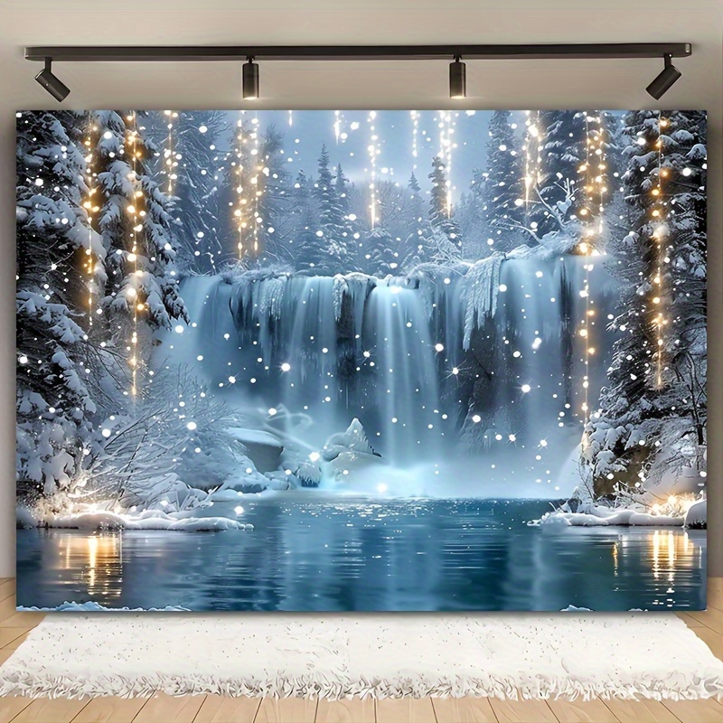 Elements Lighting Decor - Tessuto natalizio con sfondo fantasy: cascate