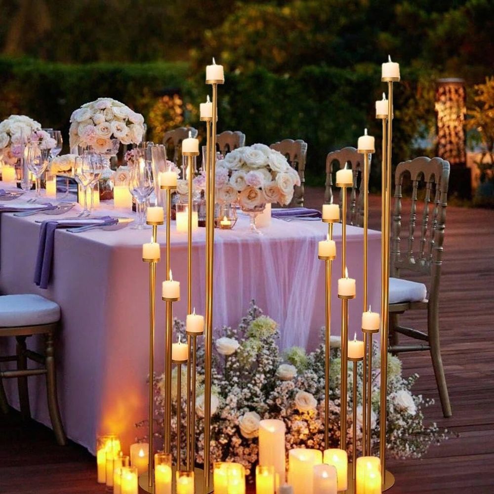 Candle Holder Set - 2 Pezzi Candelabro a 9 Bracci,