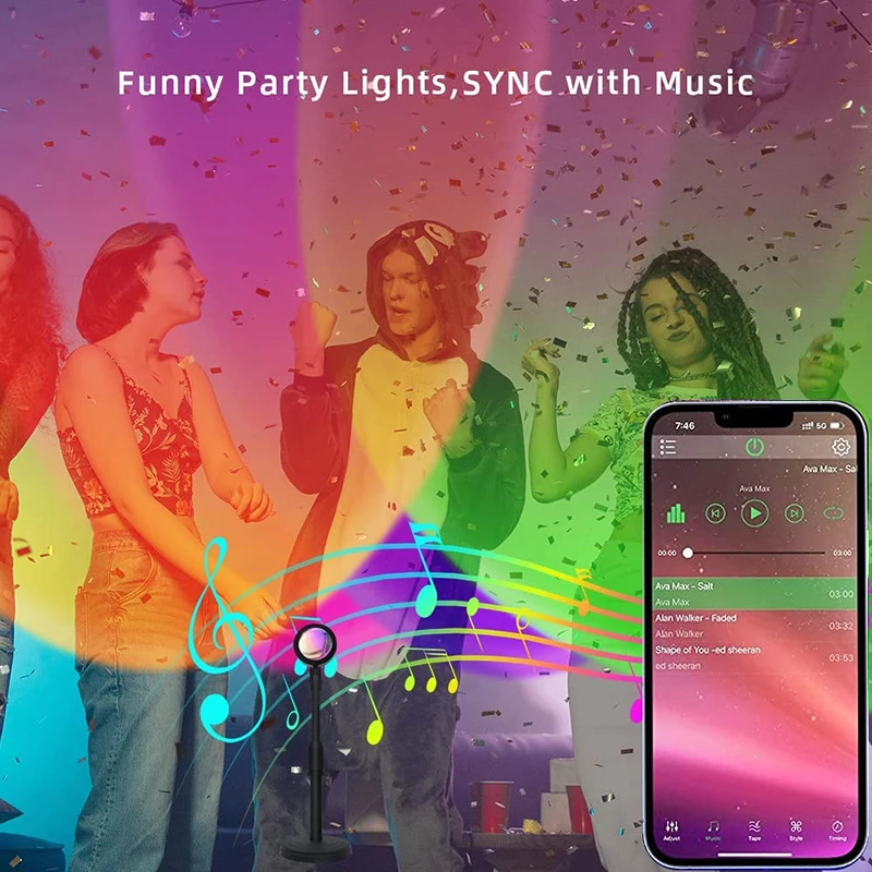 Smart LED Sunset Lamp Colorful - Touch Dimmer Lamp recensione e prezzo