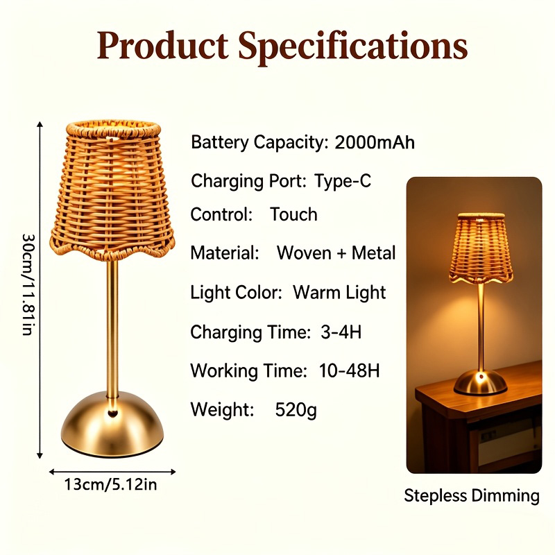 Lampada da Tavolo Artistica in - Touch Dimmer Lamp recensione e prezzo
