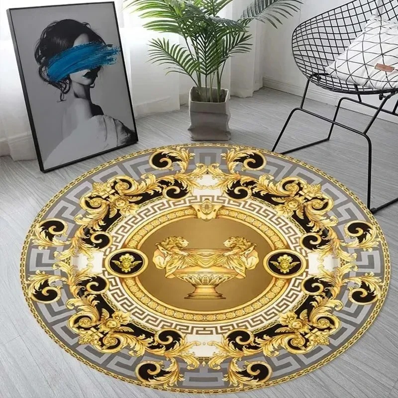 Tappeto Rotondo Europeo Dorato - Home Decor Lighting Wholesale recensione e prezzo