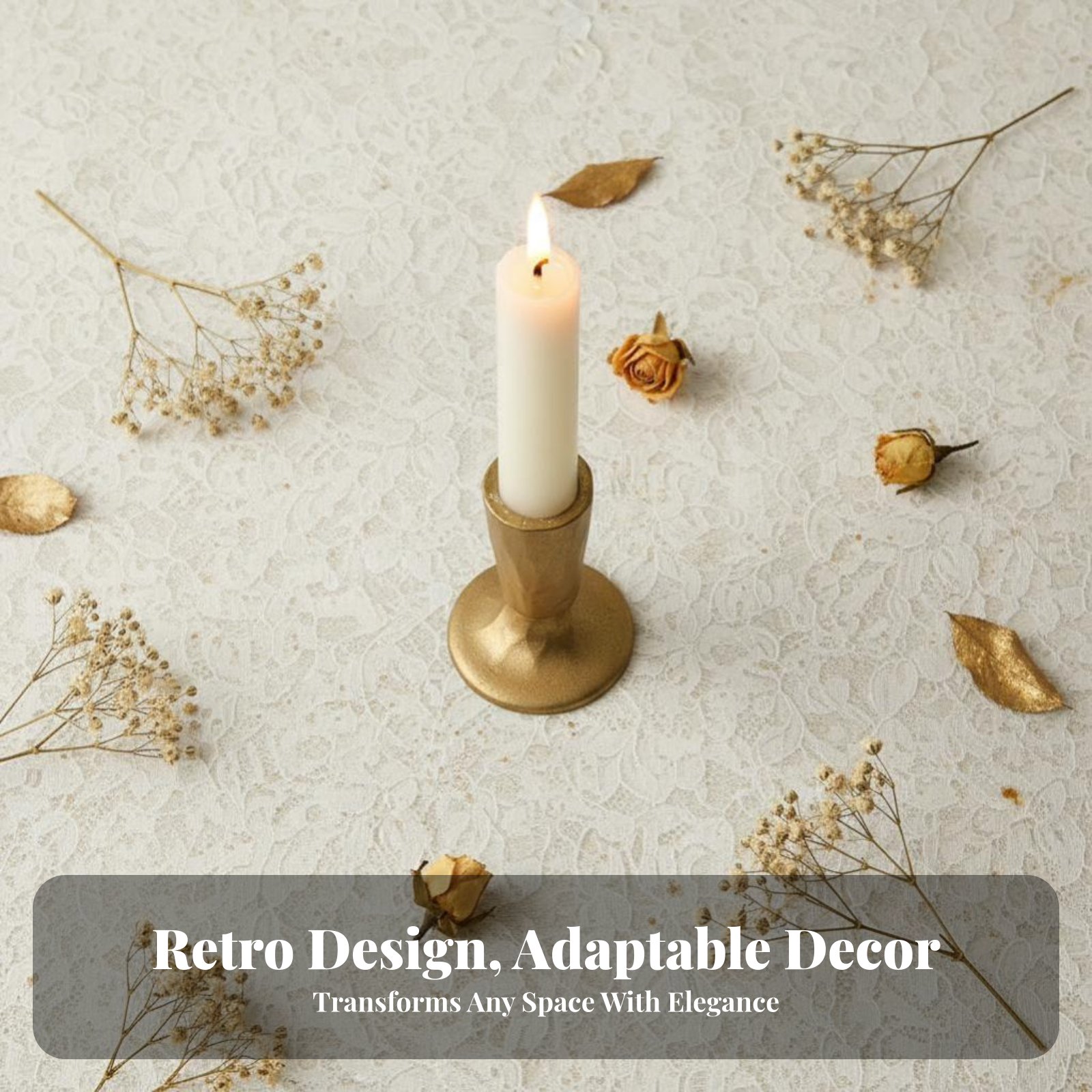 Portacandele in Ghisa Dorata,  - Lighting Design Decor recensione e prezzo