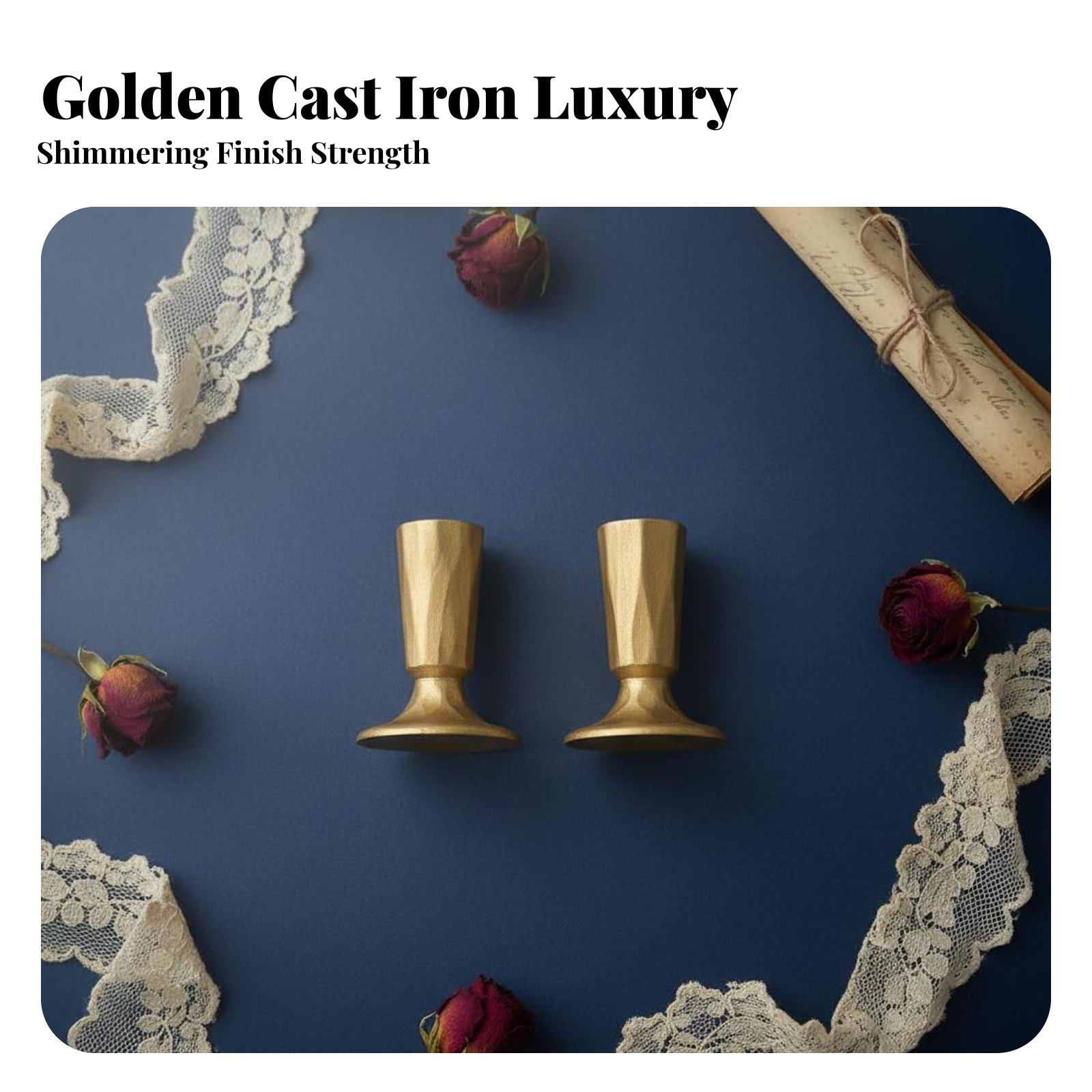 Portacandele in Ghisa Dorata,  - Lighting Design Decor recensione e prezzo