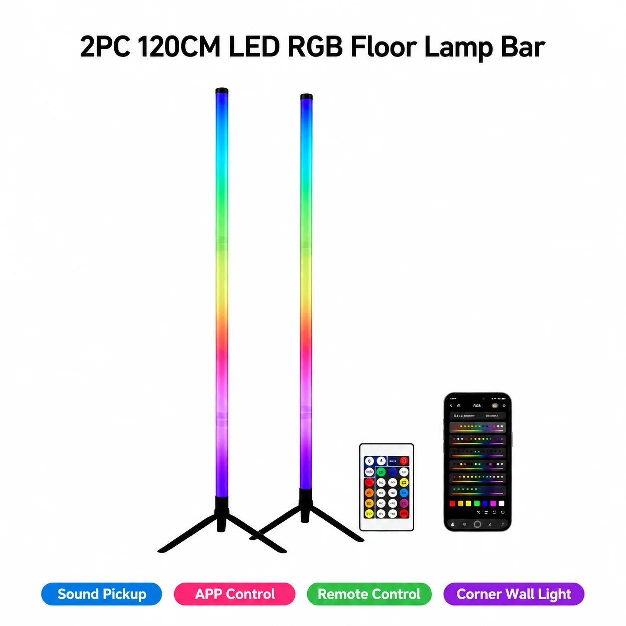 2 Pezzi Lampada da Terra RGB 1 - Lighting Design Decor recensione e prezzo