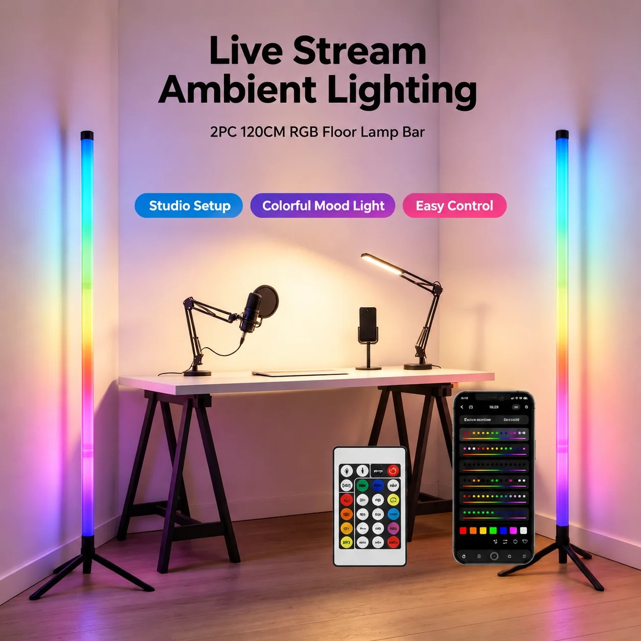 2 Pezzi Lampada da Terra RGB 1 - Lighting Design Decor recensione e prezzo